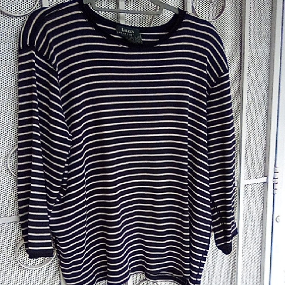 Ralph Lauren Black & White Striped Sweater In Excellent Mint Condition.
